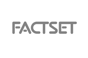 Auf diesem Bild ist das Logo des Softwareentwicklers Factset zu sehen